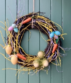 Easter twig wreath