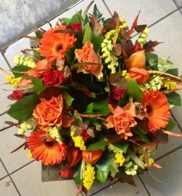 Autumn shades grave wreath