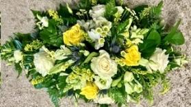 Lemon and Cream Funeral Spray