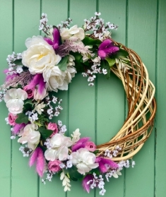 Mauve and lavender wreath